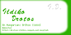 ildiko drotos business card