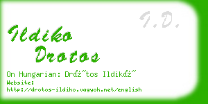 ildiko drotos business card